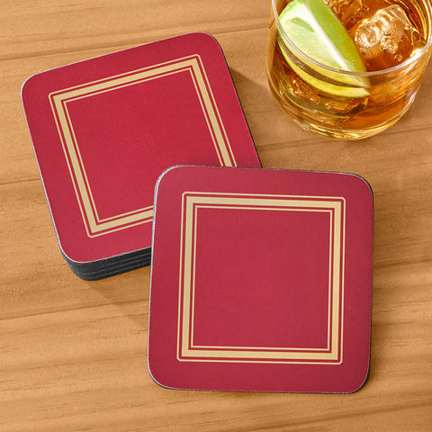 Pimpernel Coaster Set, Classic Burgundy