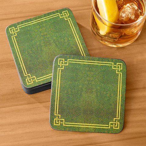 Pimpernel Coaster Set, Shagreen Leather