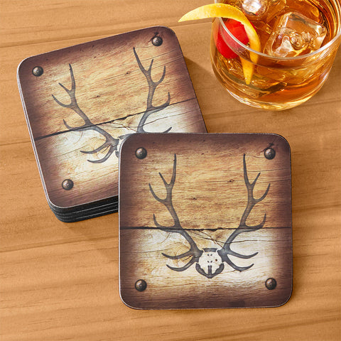 Pimpernel Coaster Set, 12 Point Antler Rack