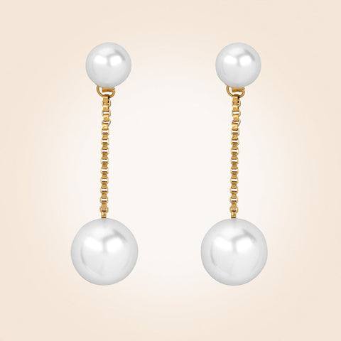 Anartxy Vilma Gold Pearl Drop Earrings