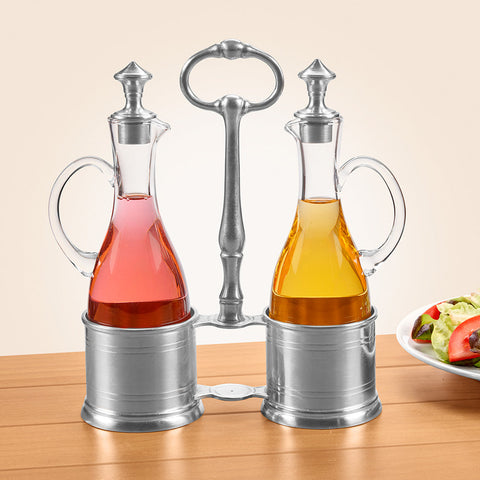 MATCH Oil and Vinegar Cruets and Caddy Set