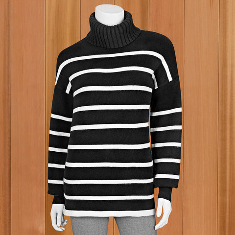 Renuar Striped Turtleneck Sweater