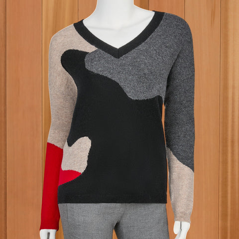 Kinross Color Morph Easy V-Neck Sweater