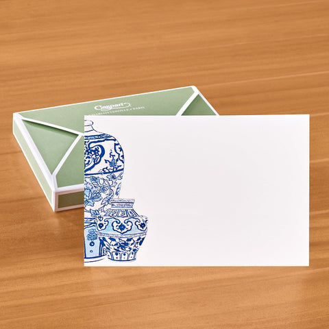 Caspari Blank Correspondence Card Set, Ginger Jars