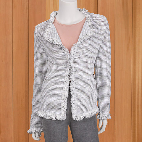 Lulu-B Fringed Knit Blazer Jacket