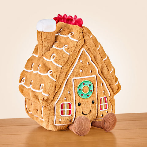 Jellycat Stuffed Animal Plush Toy, Christmas Amuseables Gingerbread House