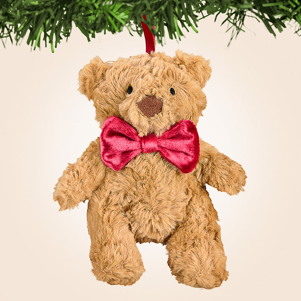 Jellycat Stuffed Animal Plush Christmas Ornament, Bartholomew Bear