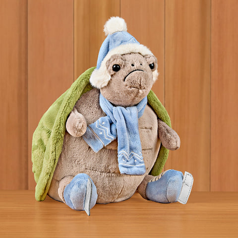 Jellycat Stuffed Animal Plush Toy, Winter Timmy Turtle Ice Skating