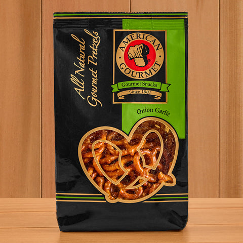 American Gourmet Mini Twist Pretzels, Onion Garlic