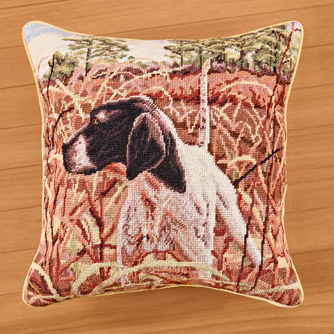 Michaelian Home 18" Needlepoint Pillow, Bird Dog