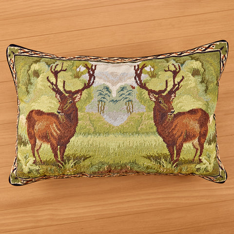 Michaelian Home 28" x 18" Needlepoint Pillow, Deer