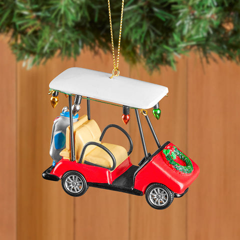 Kurt Adler Ornament, Christmas Golf Cart