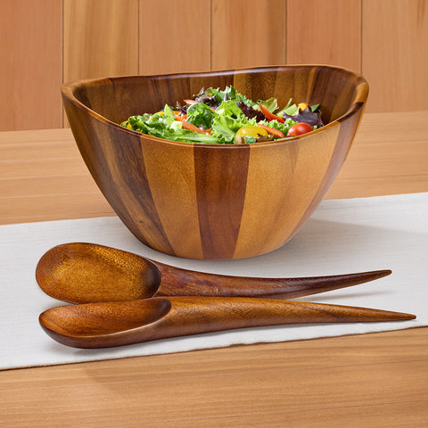 Nambé Harmony Salad Bowl and Servers Set