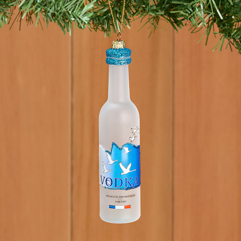 Cody Foster Glass Ornament, Vodka Bottle