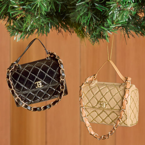 Cody Foster Glass Ornament, Luxe Handbag