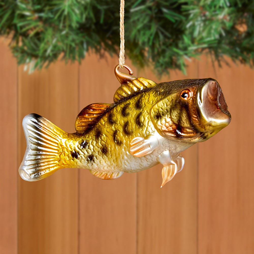 Cody Foster Glass Ornament, Large Mouth Bass