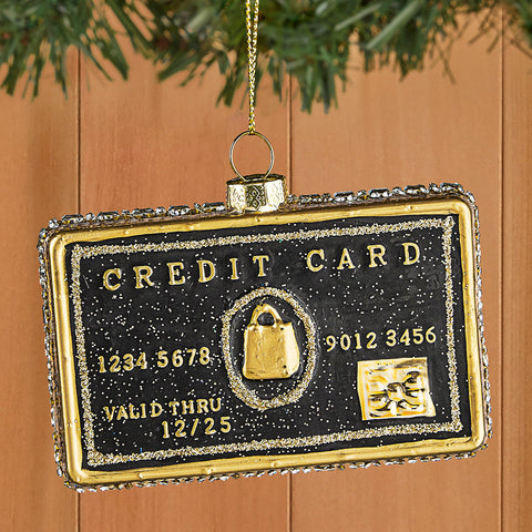 Cody Foster Glass Ornament, Black Credit Card