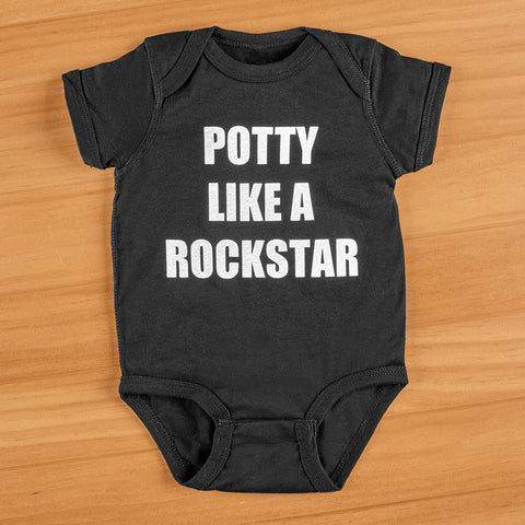 "Potty Like a Rockstar" Onesie