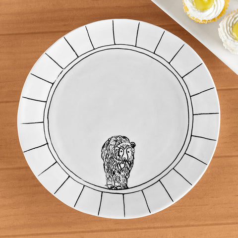 Hope + Mary Porcelain Woodland Animal Salad / Dessert Plate, Bear