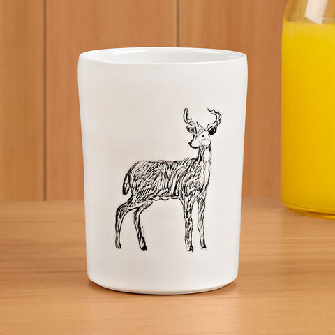 Hope + Mary Porcelain Woodland Animal Cup, Deer