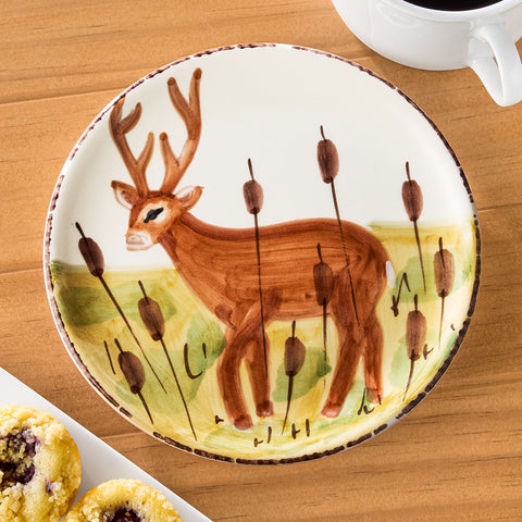 Vietri Wildlife Serveware, Deer Appetizer Plate