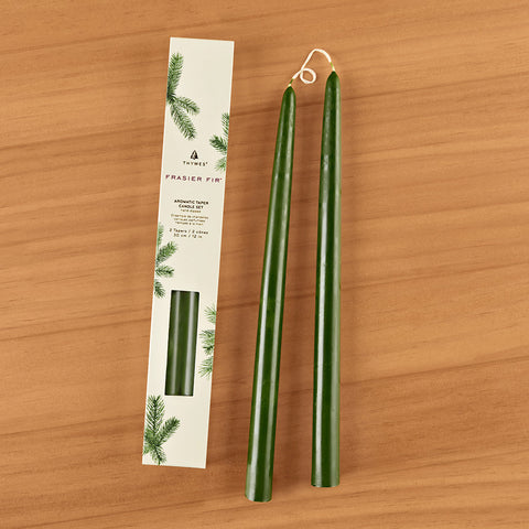 Thymes Frasier Fir Taper Candles, Box of 2