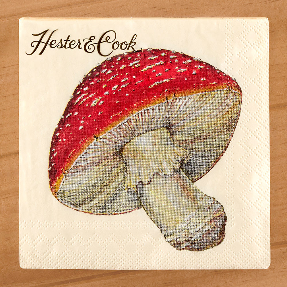 Hester & Cook Paper Napkins, Mushroom