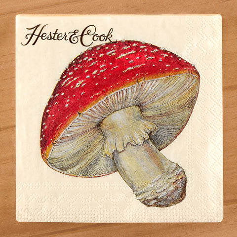 Hester & Cook Paper Napkins, Mushroom