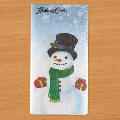 Hester & Cook Paper Guest Towels, Jolly Winter Snowman