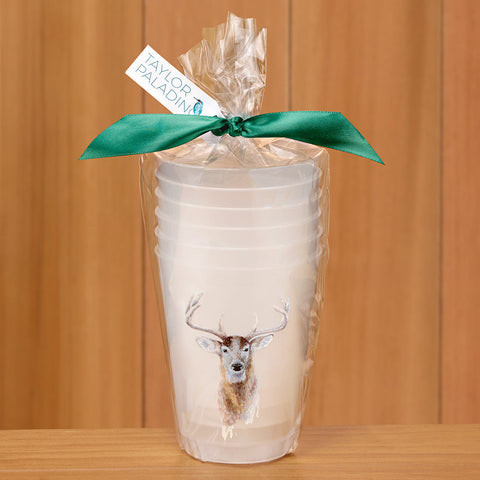 Taylor Paladino Frosted Plastic Cups, Deer