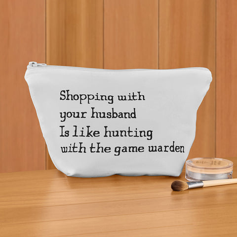 Zip Pouch Cosmetic Bag, Shopping With Your Husband