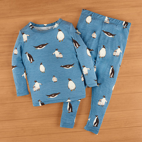 MILKBARN Toddler's Penguin Luxe Stretch Long Sleeve Pajama Set