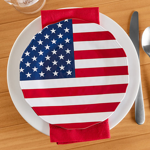 Melamine Serveware, American Flag Plates