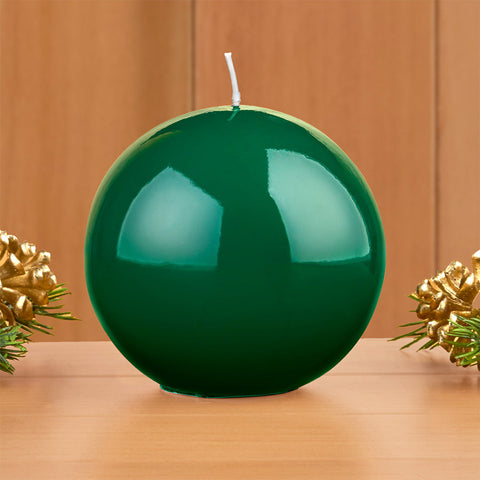 Zodax Lacquer Ball Candles, Hunter Green