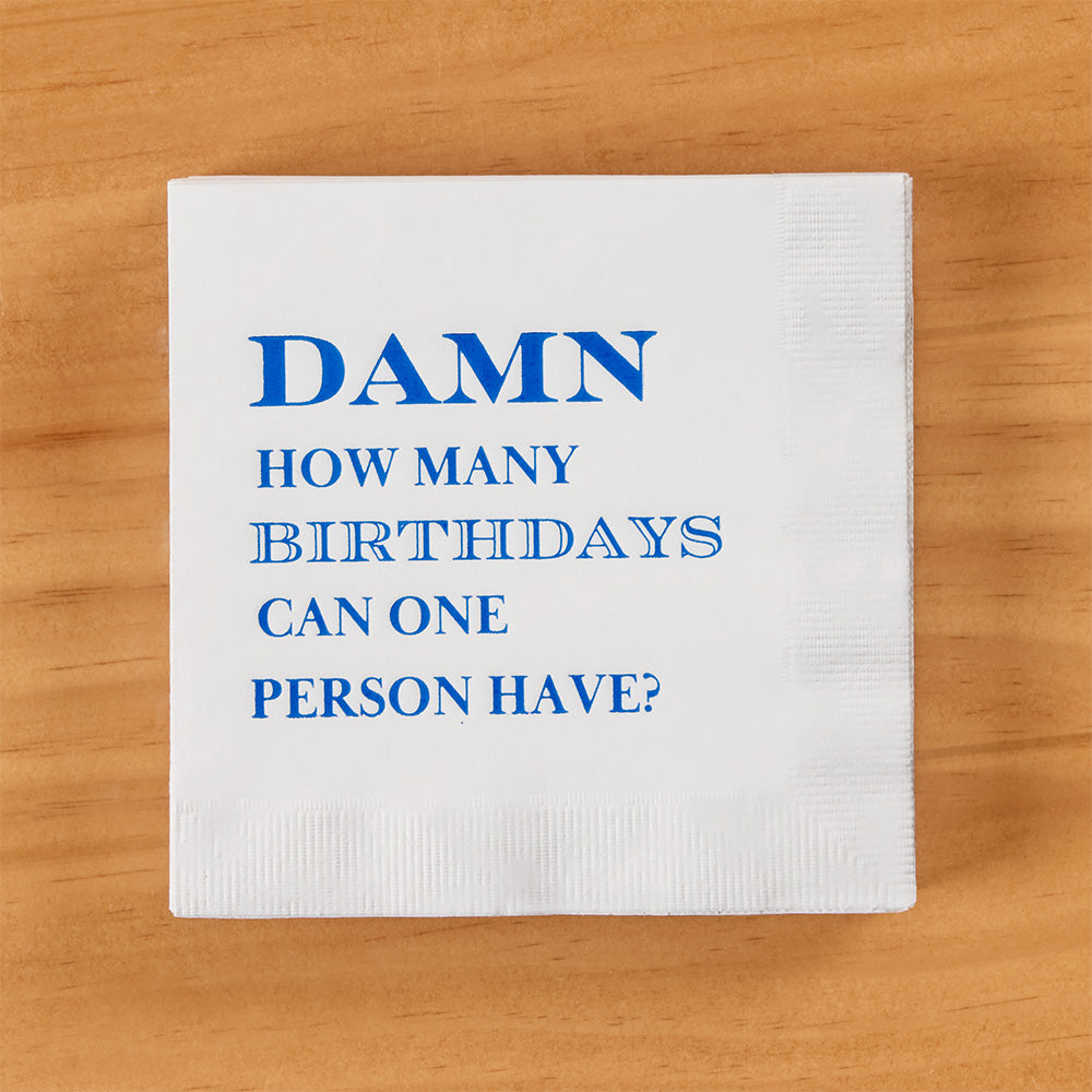 Paper Napkins, How Many Birthdays
