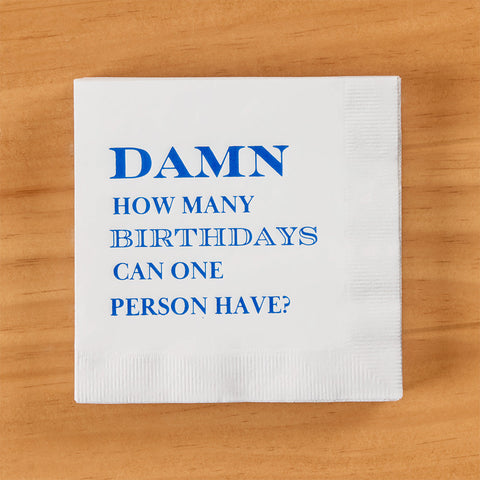 Paper Napkins, How Many Birthdays