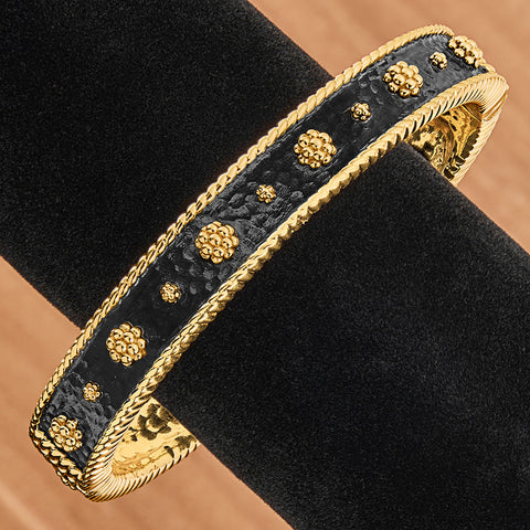 Capucine De Wulf Berry Gold Hinged Bangle Bracelet