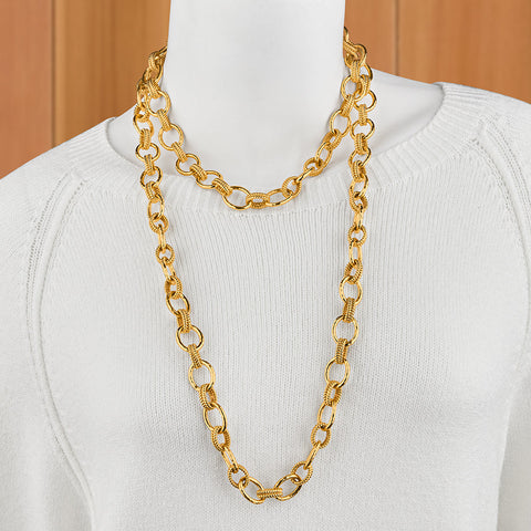 Capucine De Wulf Cleopatra Gold Regal Link Chain Necklace