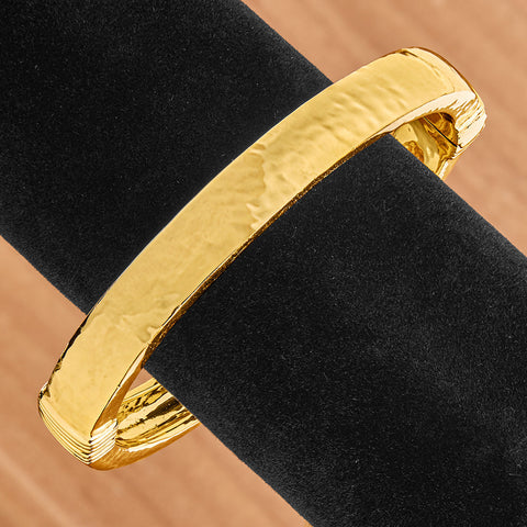 Capucine De Wulf Cleopatra Gold Hinged Bangle Bracelet