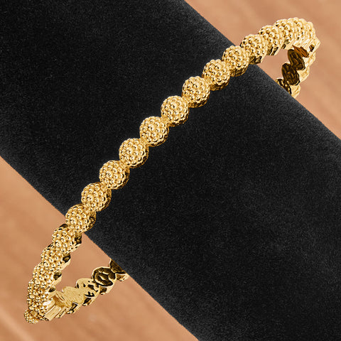 Capucine De Wulf Berry Eternity Gold Hinged Bangle Bracelet