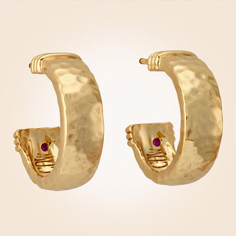 Capucine De Wulf Cleopatra Gold Classic Hoop Earrings