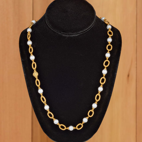Capucine De Wulf Berry & Bead Gold and Pearl Chain Necklace