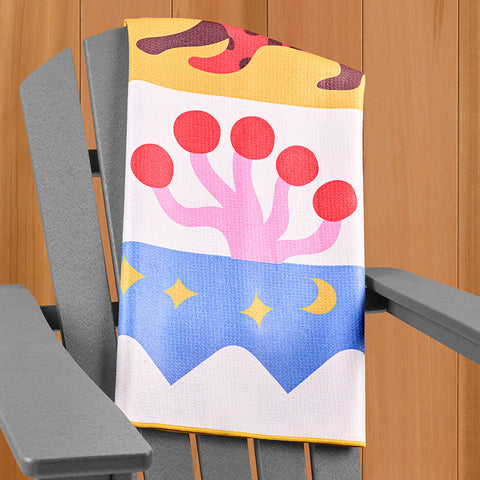 Reversible Microfiber Pool Towel, Briar