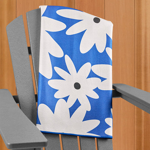 Reversible Microfiber Pool Towel, Posh Wave