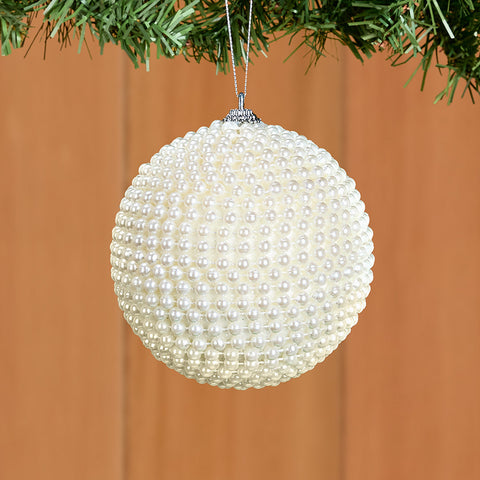 Beaded Pearl Christmas Ornaments