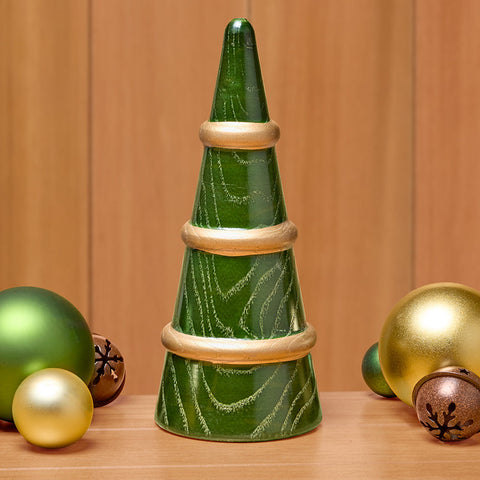 Winter Woodland Wooden Cone Christmas Tree