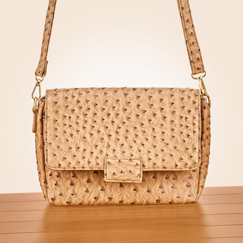 22 Tote Vegan Ostrich Leather Convertible Crossbody Clutch Purse