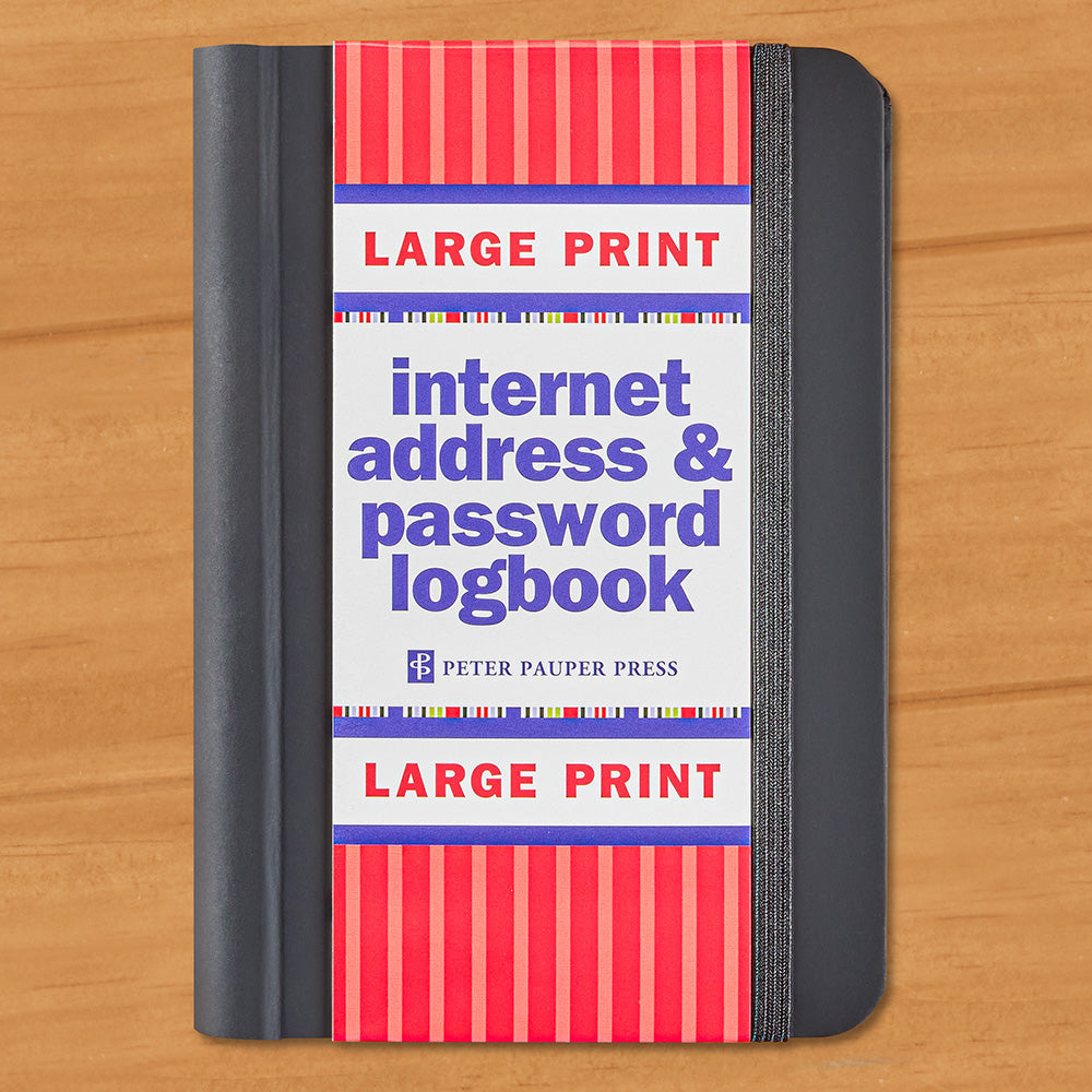 Large Print Internet Address & Password Logbook