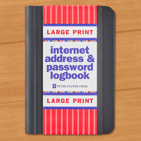 Large Print Internet Address & Password Logbook