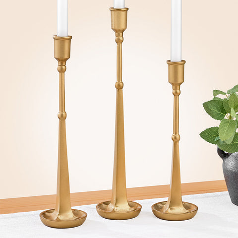 Patricia Heaton Home Brass Taper Candleholders
